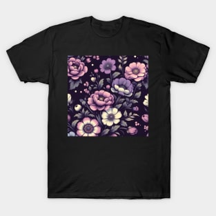 Pink Floral Illustration T-Shirt